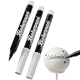 Bakerpan Food Coloring Markers, Brush Tip Black Edible Markers for Writing on Cake Pops and Candy Melts, Cake Decorating - Set of 3 (Made in USA)