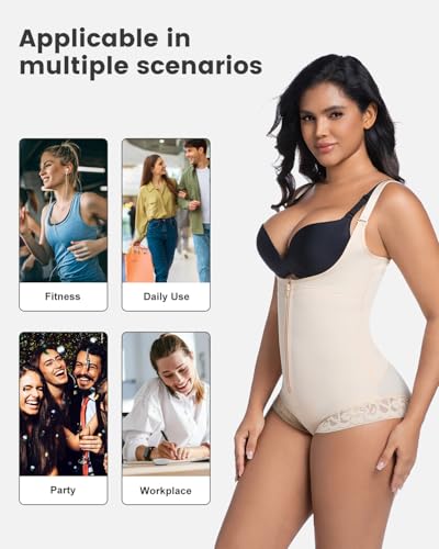 Image of Fajas Colombianas Shapewear for Women Tummy Control,Faja Body Shaper Butt Lifter Bodysuit