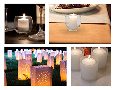 D'light Online 15 Hour Unscented White Emergency And Events Bulk Votive Candles For Wedding Votives, Luminary Candles, Restaurants, Churches, Bars, Parties, Spa And Decorations (Set Of 36 - White, 15 Hour) #TOP4