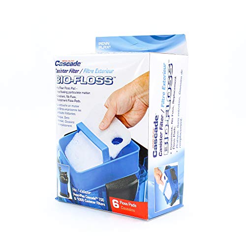 Penn Plax Cascade 700 1000 GPH Floss Pads – Filter Pad Keeps Your Aquarium Clean and Clear – Pack of 6