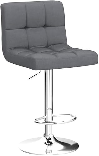 Miniatura 192 de Yaheetech Pink - Juego de 2 taburetes de bar de terciopelo ajustables, taburete giratorio moderno de altura de mostrador con base más grande para