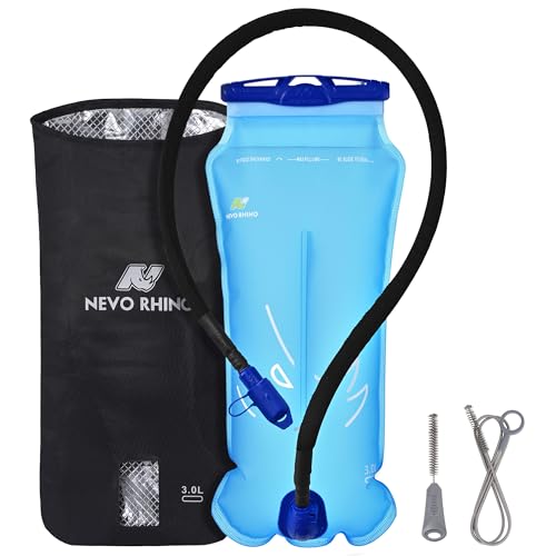 N NEVO RHINO Hydration Bladder 3L with Bladder Insulator Water Bladder for Hiking Backpack Leakproof Water Pouch BPA-Free Water Reservoir Hydration Pack for Hiking Running Camping Cycling Skiing