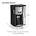 Hamilton Beach One Press Programmable Dispensing 12 Cup Coffee Maker with Internal Coffee Pot, Stays Warm and Fresh for Hours, 60 oz. Removable Reservoir, Black & Stainless Steel (47950)
