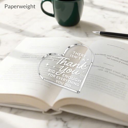 Placa de Acrílico Transparente en Forma de Corazón para Agradecimiento miniatura 6