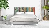 Oedim Cabecero Cama PVC Impresión Digital sin Relieve Imitación Madera Vieja Vertical 135 x 60 cm | Disponible en Varias Medidas | Cabecero Ligero, Elegante, Resistente y Económico