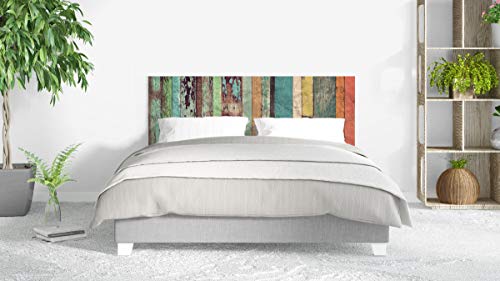 Testiera Per Letto Economica In PVC Espanso, Effetto Forgia Tedesca, Bianca, 200 Cm X 60 Cm, Leggera E Anti-ruggine