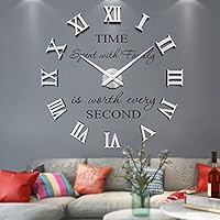 Algopix Similar Product 2 - VANGOLD Large 3D DIY Wall Clock Roman
