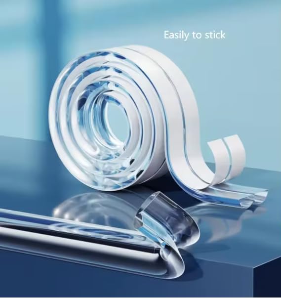 Image of R&RWiz Baby Proofing Edge Protector and Table Corner Protectors 10ft X 0.6 inch - Includes Four Corner Protectors for Baby Furniture, Toddler Furniture, Corner Protector Baby, Baby Proofing Cabinets