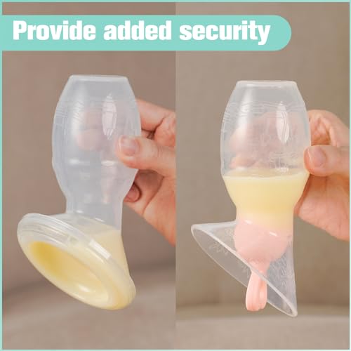Bumblebee Manual Breast Pump with Breastfeeding Milk Saver Stopper& lid in Gift Box Food Grade Silicone bpa PVC and Phthalate Free 3.04oz/90ml
