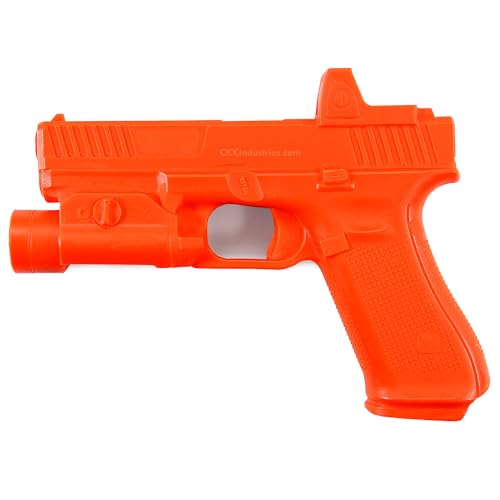 American Safety Trainer - (Compatible with Glock 17 Gen 5 (w/TLR1 and RMR Optic)) - Non-Functional Solid Polymer Gun - Blaze Orange - U.S.A. - Fits Model Specific Holsters