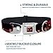Marvel Comics Pet Collar, Dog Collar Metal Seatbelt Buckle, Deadpool Action Poses Splatter Logo Black Red White, 15 to 24 Inches 1.0 Inch Wide