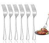 Forks,Set of 6 Top Food Grade Stainless Steel Forks Silverware Set, Dinner Forks, Flatware...
