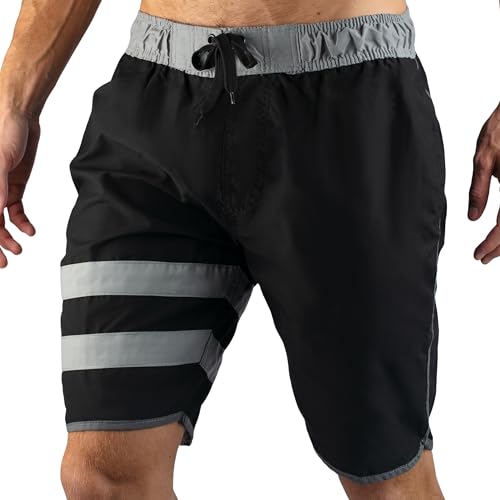 Kanu Surf メンズ エシェロン スイムトランクス (レギュラー&拡張サイズ) US サイズ: X-Large カラー: ブラックの商品画像（Amazon）