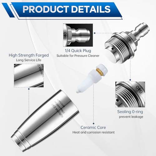 Robust Stainless Steel 360° Turbo Nozzle