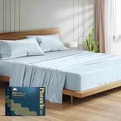 Mayfair Linen 100% Egyptian Cotton Sheets Queen Size - 1500 Series Queen Size Sheets Set Egyptian Cotton, Luxury Bedsheet Light Blue, 4 PC, Soft, Cooling, 17" Deep Pocket Sateen Weave Bedsheet Set