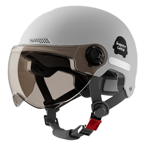 Casco de motocicleta para scooter con protección contra choques y medio tapete clásico