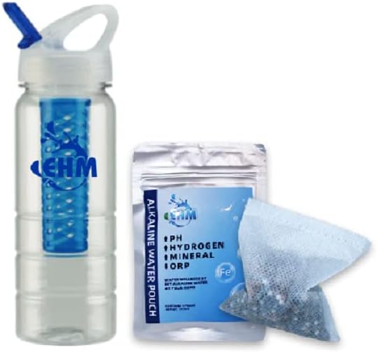 Ultra Premium Alkaline Water Bottle Made Right in USA, Healthy Fresh Tasting Drink, High pH Maker Flask, Cup- Improves Energy, Mood & Brain Activity, Anti-Aging