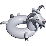 Swimline Inflatable Goat Swim Ring, Grey,56'/46'/16'-44'