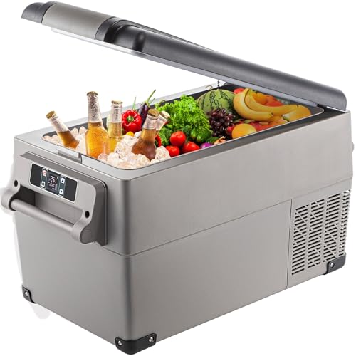Furvveerr 35L Nevera Pequeñas Portátil Eléctrica Congelador Compresor Refrigerador de Coche 12V-14V / 120V-240V Rango de Temperatura -20 ℃ - 20 ℃,para Familias, Campamentos, Autocaravanas