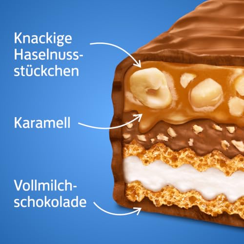 Knoppers NussRiegel, 5 Schokoriegel mit Haselnüssen & Karamell - 1 x 200 g – Ansicht 4