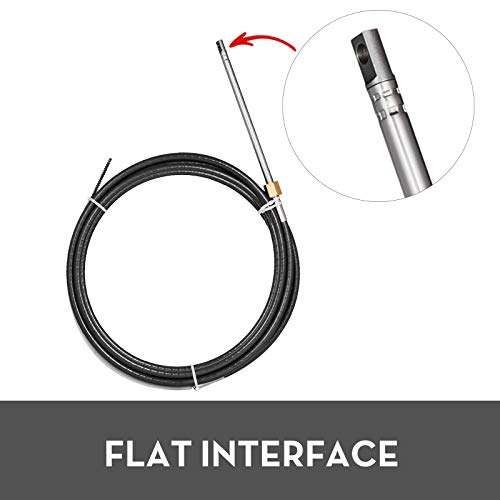 image for Mophorn Boat Steering Cable 14' Outboard Rotary Steering Kit 14 Feet B