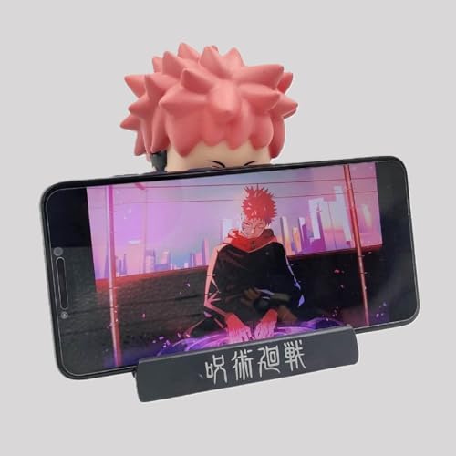 Image of Awestuffs Phone Holder Bobblehead Action Figure for Car Dashboard, Office Desk & Study Table (Pack of 1) (Yuji Itadori)