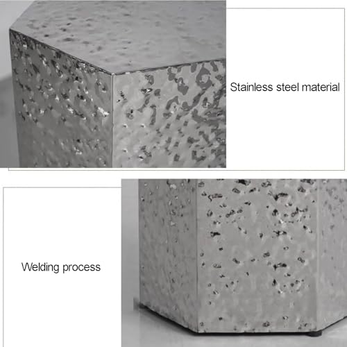 Présentoir hexagonal en métal argenté de haute qualité 50 cm - 3