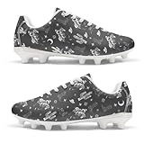 Yreiwoby Grey Cowboy Soccer Cleats Mens Breathable...