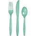 Creative Converting 324482 216-Count Plastic Cutlery Assortment, Fresh Mint,