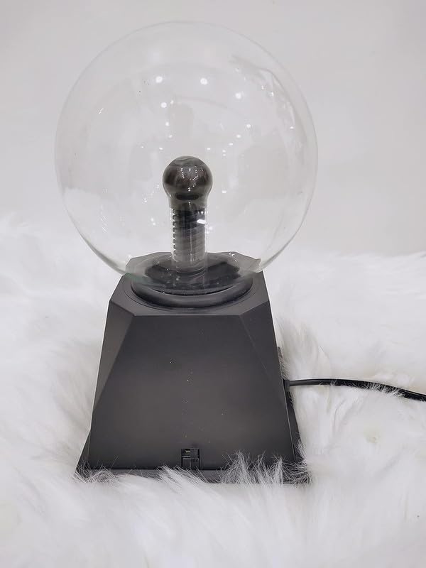 Image of Plasma Ball 6-Inch Lamp with Indian Plug - Touch Activated Lightning Energy Globe | Electric LED Sphere for Kids, Room Decor, Party & Science Gift (Pack of 3)