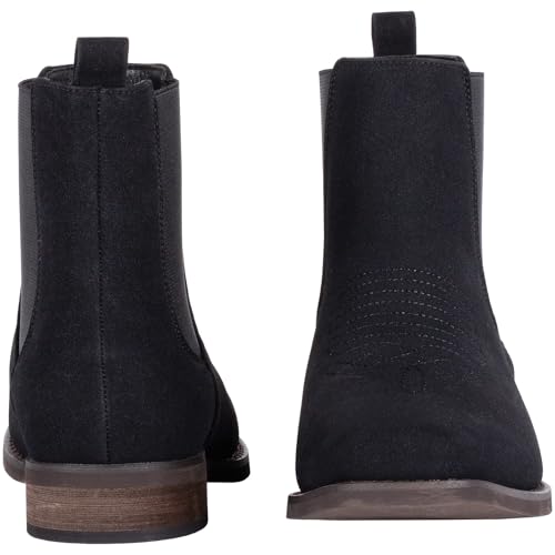 J's.o.l.e Western Cowboy Boots for Men Square Toe Stylish Ankle Chelsea Boots2