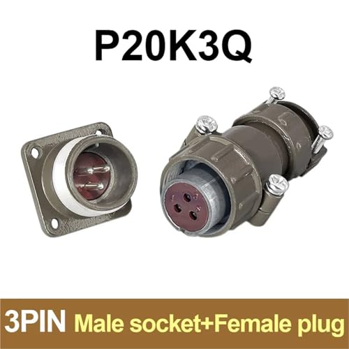 Conector metálico P20K3Q de 3 pines para instalar sistemas de iluminación en talleres modernos 2