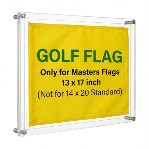 Fletzorb Double-Sided Clear Acrylic Golf Flag Frame 15x19 for 13x17 Flags