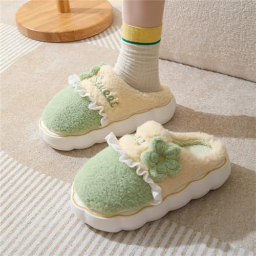 ELONEL Cute Plush Cotton Slippers - Women's & Men's - Thick Sole - Anti Slip - Indoor & Outdoor4
