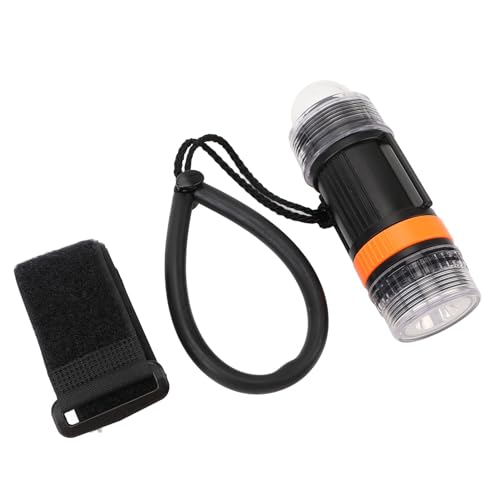 CCYLEZ Diving Signal Flashlight, Dive Strobe Light Portable Battery Powered Water Pressure for Camping (Black)