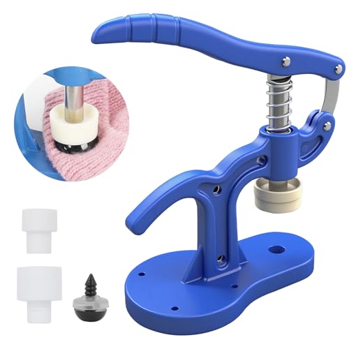 Nyuemystery Safety Eyes Tool Professional for Large Eyes & Nose Installation, Amigurumi Crochet Doll Animal Stuffed Plush Making Supplies with Effortless Grip (5-45mm)