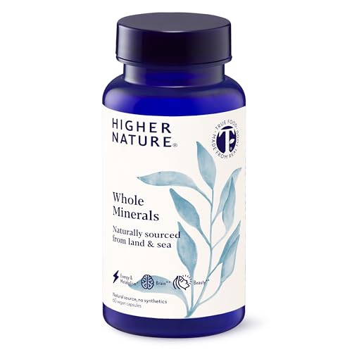 Higher Nature - Whole Minerals - Bio Minerals - Plant Based Complex - True Food Formula - Multimineral Supplement - 100% Natural Sourced Minerals - Enhance Energy & Strengthen Immunity - 60 Capsules