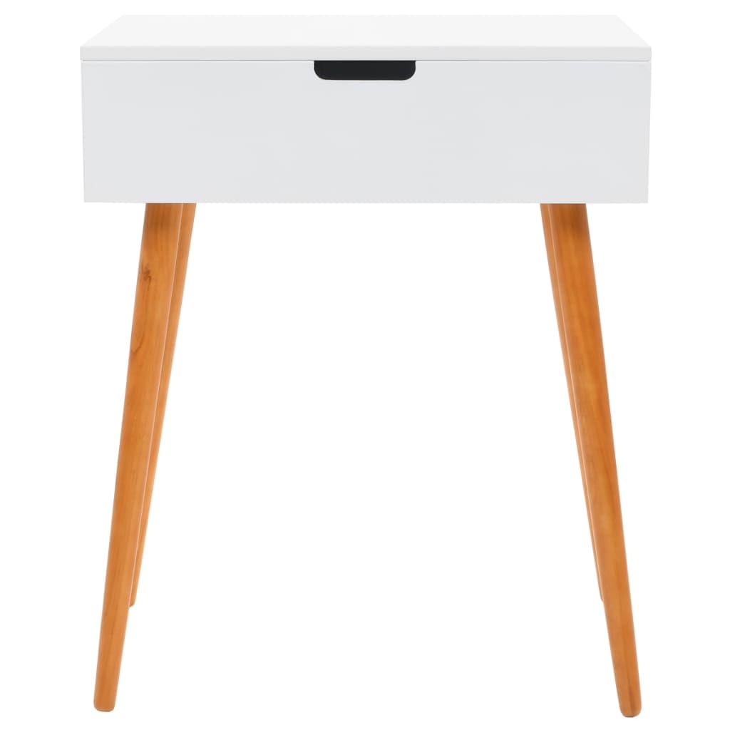 Tocador con espejo MDF 60 x 40 x 75 cm, mesa cosmética con espacio de almacenamiento y compartimento, tocador para dormitorio, vestidor y habitación de niñas, ahorra espacio y versátil