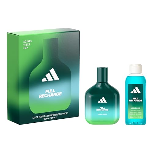 adidas le coffret Vibes comprenant l'Eau de Parfum Full Recharge et le Gel Douche