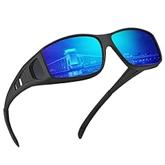 Elastic Black Frame Ice Blue Mirrored Lens