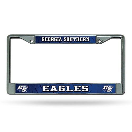 Rico Industries NCAA Georgia Southern Eagles Standard Chrome License Plate Frame