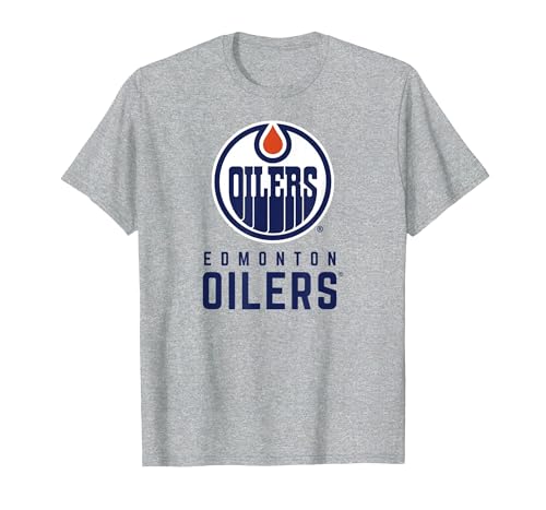 Edmonton Oilers Power Play Gray Officially Licensed T-Shirt, Men, Heather Grey, X-Large