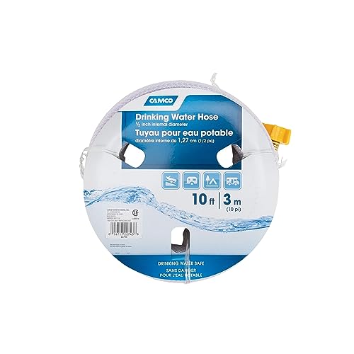 Camco 10Ft Tastepure Drinking Water Hose - Lead And Bpa Free, Reinforced For Maximum Kink Resistance 1/2"Inner Diameter (22743) #TOP3