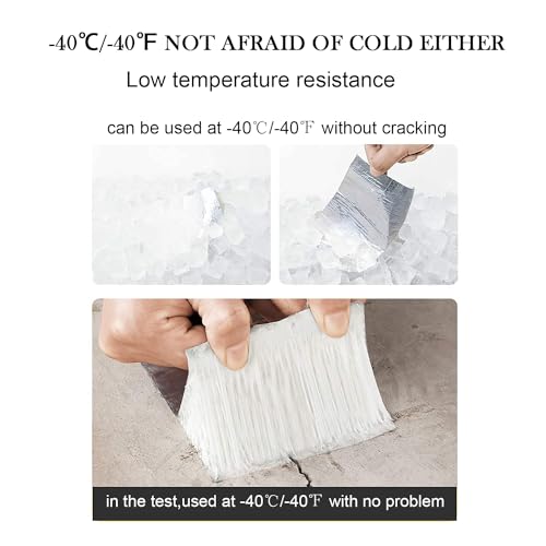 Wasserdichtes Butylkautschuk-Aluminiumfolien-Klebeband, selbstklebend, 5 cm x 5 m, für Dachleckagen, Oberflächenrisse, Fensterbankspalt, Rohrbrüche