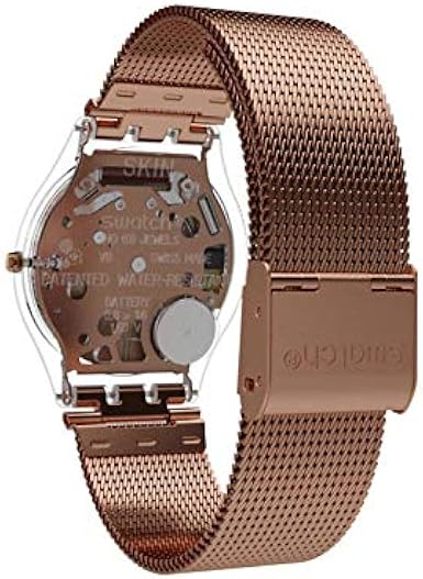 Swatch Unisex Analogue Swiss Quartz Watch with Rose Gold Bracelet – SFP115M  : Amazon.co.uk: Watches