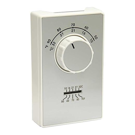 TPI ET9SRTS Series ET9 Line Voltage, SPST Cool Only, Terminal, 50°-90°F, White