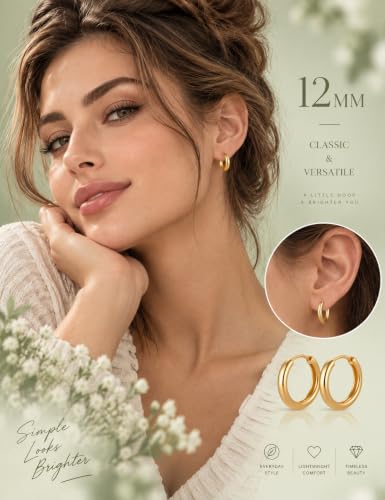 9 Pairs Small Gold Earrings - image 6