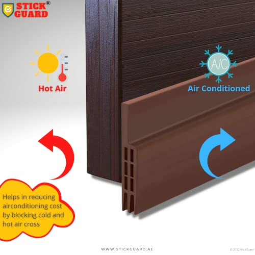 Image of Door Seal Strip for Blocking Insects Air Dust - Self Adhesive Silicone Door Draught Excluder for Bottom of Door Soundproof Weatherproof Under Door Draught Excluder -