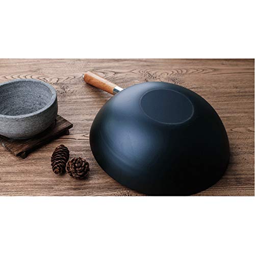Wok con base plana y tapa, antiadherente anodizado duro miniatura 5