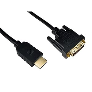 HDMI naar DVI Kabel – Pro Kwaliteit (100% Koperdraad Zuurstofvrij OFC) ~ 1080p (Full HD) ~ v1.3 ~ Video ~ DVI-D (Dual Link) 24+1 Pins ~ 24k Goud verguld. 3m HDMI to DVI